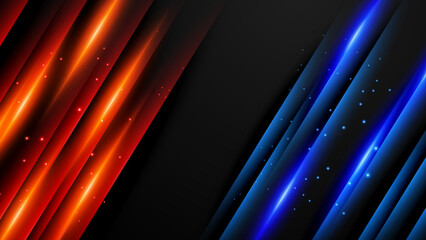 versus vs background with blue and red light, halftone, gradient color for game, battle, fight, competition, match, sport, contest, team, championship, combat, duel, tournament, and 3d effect