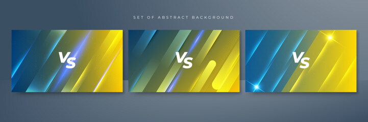 Blue yellow versus vs background. Vector illustration for game, battle, challenge, fight, competition, contest, team, boxing, championship, clash, combat, tournament, conflict, duel, MMA, football