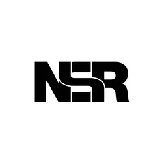 NSR letter monogram logo design vector