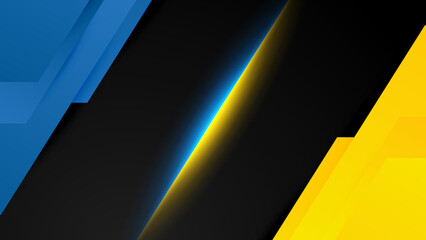 Blue yellow versus vs background. Vector illustration for game, battle, challenge, fight, competition, contest, team, boxing, championship, clash, combat, tournament, conflict, duel, MMA, football