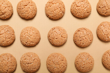Concept of Dutch Christmas cookies, Pepernoten, top view