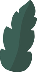 Hand drawn green leaf shape.