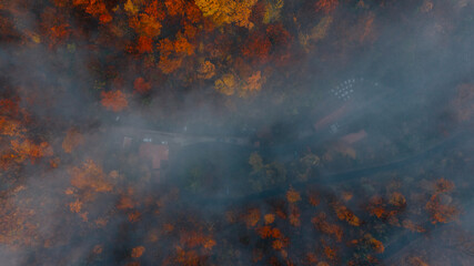 Obraz na płótnie Canvas Beautiful landscape from above. Drone shot 