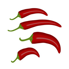 isolated chili pepper illustration Free Vector 