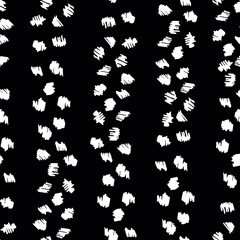 Vector Seamless Hand Drawn Scribble Pattern. Minimal Artistic Sketch Endless Print.