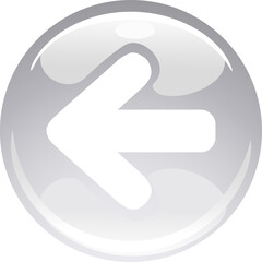 Glass Icon with Symbols Arrow