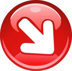 Glass Icon with Symbols Arrow