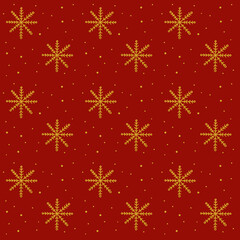 Golden Snowflake Pattern