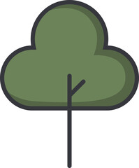 tree model flat style element illustration