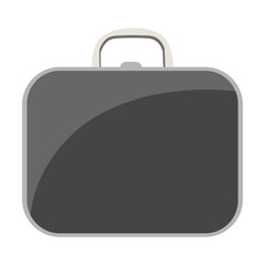 Briefcase and suitcase cartoon illustration. Business briefcase, baggage for vacation or holiday isolated on white