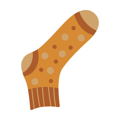 Cute socks flat vector illustration. Stylish cotton or woolen socks for winter isolated on white background