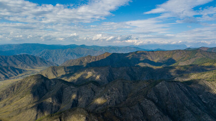 Obraz na płótnie Canvas Altai mountain landscape from a bird's-eye view.