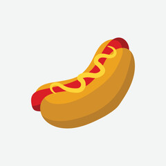 Hamburger Cartoon Illustration Isolated On White