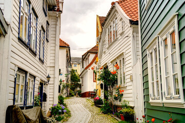 Fototapeta na wymiar Bergen landmarks, Norway, HDR Image