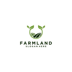 farmland logo template in white background