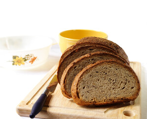 Sliced brown bread