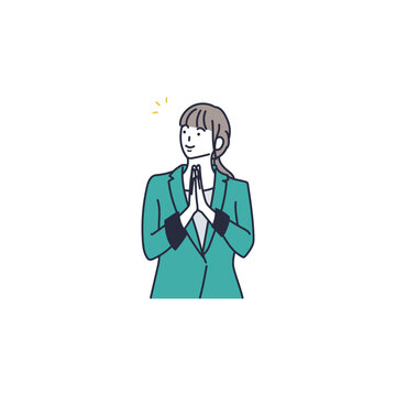 recommend clip art: なるほどですね～！と相槌を打つ女のイラスト素材｜mayucolor08