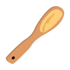 Bathing brush. Bath accessories on white background cartoon illustration. Hygiene, bathroom isolated on white background