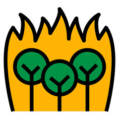 widefire filled outline icon