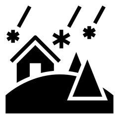 snowstorm glyph icon
