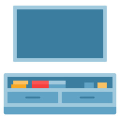Obraz premium TV flat icon