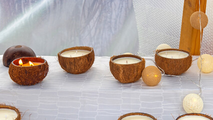 Coconut Shells Candles