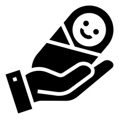 baby glyph icon
