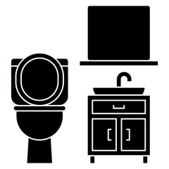 toilet glyph icon