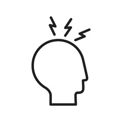 Headache icon vector design illustration