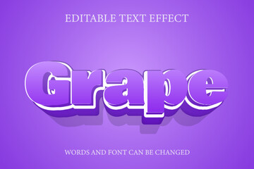 Grape 3d style text effect