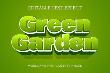 Green garden 3d style text effect