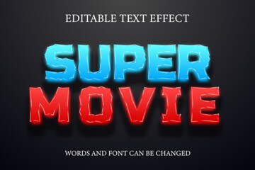 Super movie neon style text effect