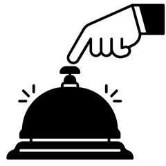 desk bell solid icon