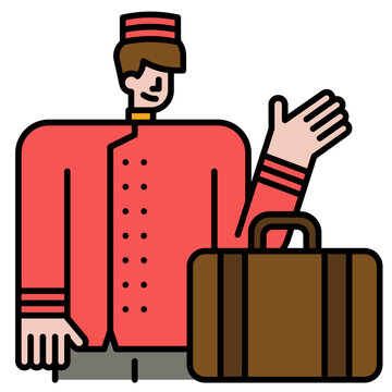 recommend clip art: bellboy line icon