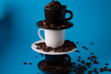 photo of coffee beans in a mug