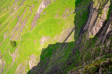 Grindelwald First im Berner Oberland in der Schweiz. Beeindruckendes Alpenpanorama in den Schweizer Bergen.