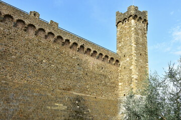 medieval Montalcino Fortress in Tuscany, Italy.