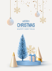 Merry Christmas and Happy New Year banner - 548705274