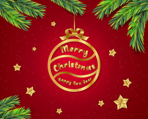 Gold Christmas and New Year