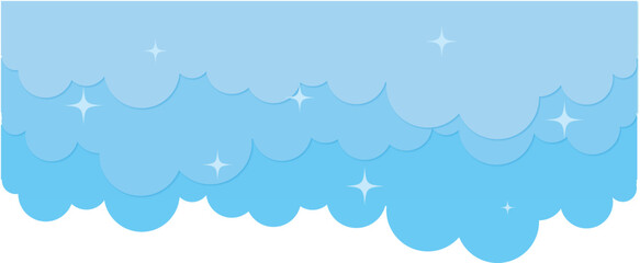 Background with clouds, morning sky in stars