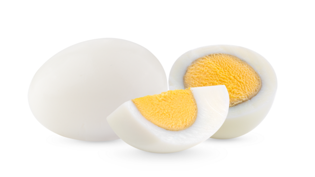 Boiled egg isolated on transparent png