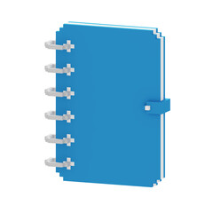 Notebook 3D Voxel Illustration Brand Logo Editable