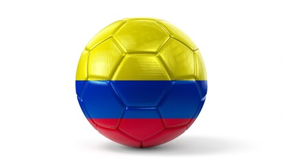 Obraz premium Colombia - national flag on soccer ball - 3D illustration