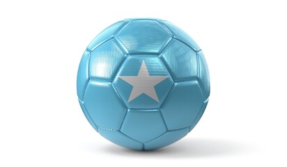 Somalia - national flag on soccer ball - 3D illustration