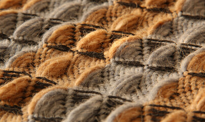 Closeup of threedimensional waffle weave pattern