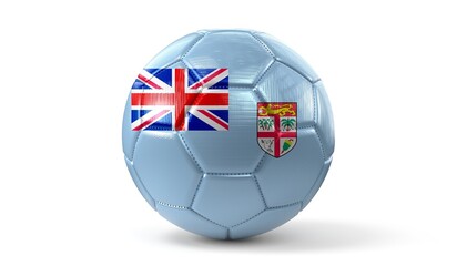 Fiji - national flag on soccer ball - 3D illustration