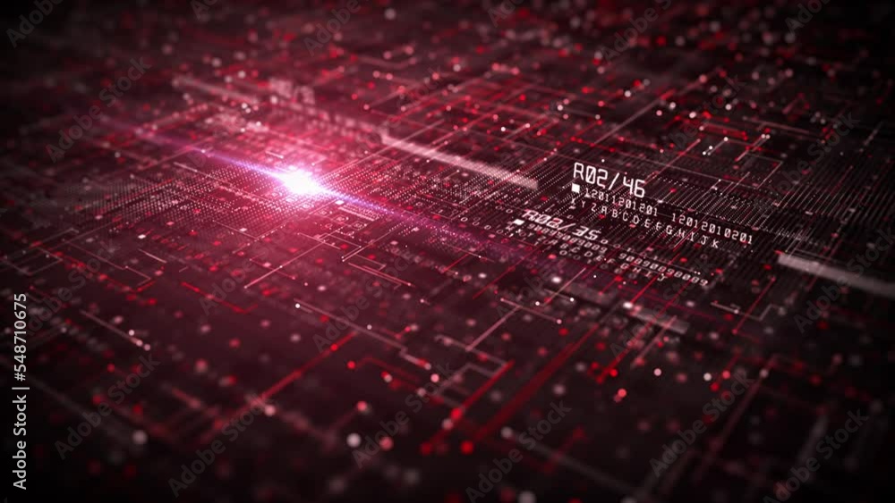 Poster technology digital cyberspace with particles and digital data network connections. big data and data