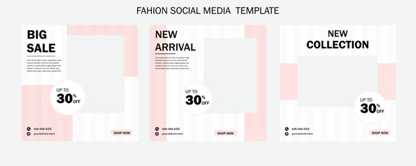 Fashion sale social media post design. 