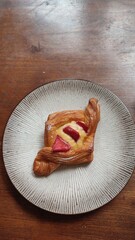 strawberry jam cheese pastry croissant