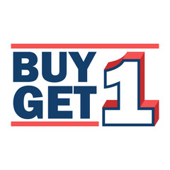 Buy One Get One Text Promo Elements